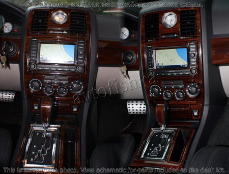 Декоративные накладки салона Chrysler 300 2005-2007 дверные ручки