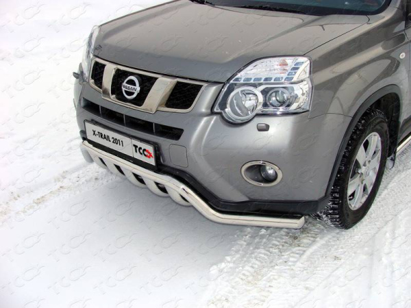 Nissan X-Trail (10–15) Защита передняя нижняя 60,3/75 мм