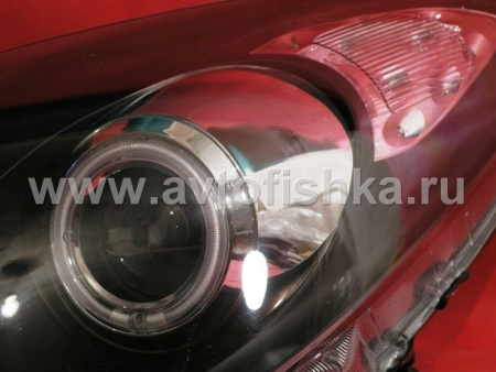 Lexus ES300-350 (01-06) фары передние линзовые черные, со светящимися ободками, комплект 2 шт.