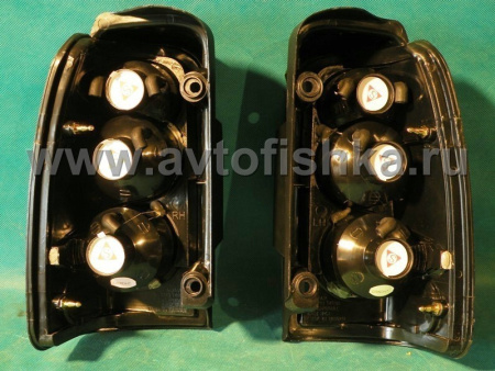 Toyota 4 Runner (96-03) фонари задние черные, комплект 2 шт.