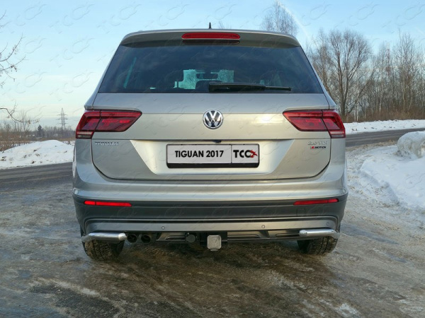 Volkswagen Tiguan (17–) Защита задняя (уголки) 42,4 мм