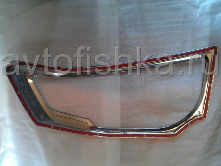 Mitsubishi Pajero Sport (08-) хромированные рамки на передние фары, комплект 2 шт.