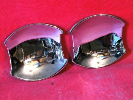 Toyota FJ Cruiser (07-) пластиковые хромированные декоративные накладки под внешние ручки дверей, комплект 2 шт.