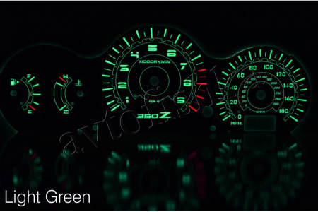 Nissan 350 Z светодиодные шкалы (циферблаты) на панель приборов