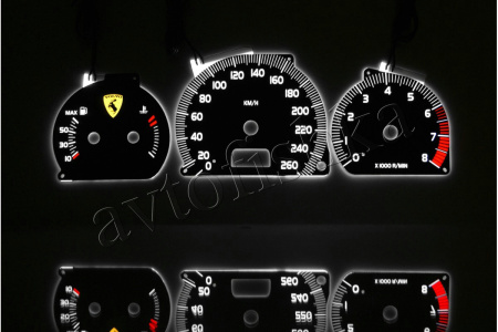 Volvo V70 светодиодные шкалы (циферблаты) на панель приборов