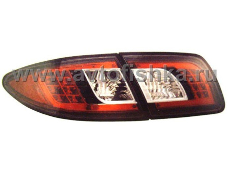 Mazda 6 (02-07) седан фонари задние светодиодные красно-черные, комплект лев.+прав.