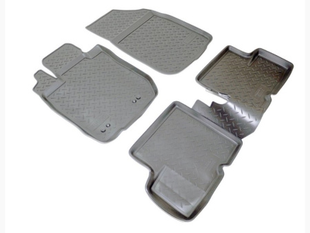 Renault Duster (11–15) Коврики салона (полиуретан), чёрные (2WD)