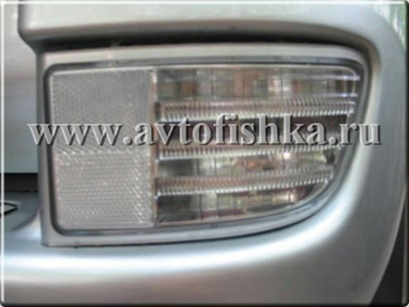 Toyota Land Cruiser Prado 120 (02-) фонари задние светодиодные хромированные, катафоты в задний бампер, комплект 2 шт.