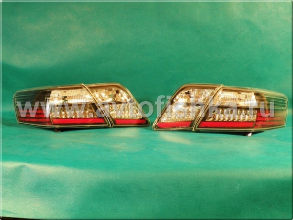 Toyota Camry V40 (06-11) фонари задние светодиодные черные, комплект лев.+прав.