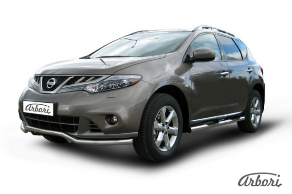 Защита переднего бампера Arbori d57 "волна" NISSAN MURANO 2011-