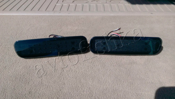 Toyota Land Cruiser 100 | Lexus LX470 (98-07) катафоты (фонари) в задний бампер, светодиодные дымчатые