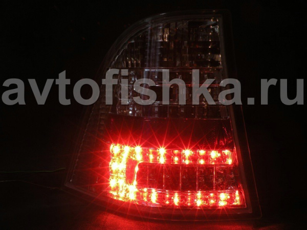 Mercedes ML W163 (98-05) фонари задние светодиодные хромированные, комплект 2 шт.