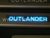 Mitsubishi Outlander XL накладки порогов дверных проемов со светящейся надписью "OUTLANDER", нержавеющая сталь, комплект 4 шт.