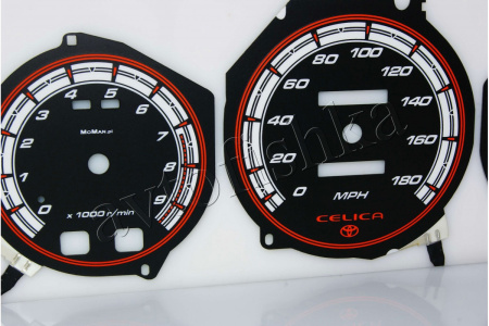 Toyota Celica V 1989-1993 светодиодные шкалы (циферблаты) на панель приборов
