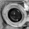 Lexus GS300, GS400, GS430, Toyota Aristo (97-05) фары передние линзовые хромированные со светящимися ободками и DRL подсветкой, комплект 2 шт.