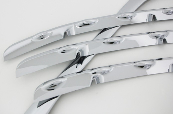 Hyundai ix35 (10–13) Накладки на решетку радиатора, хром 4 части, Abs пластик