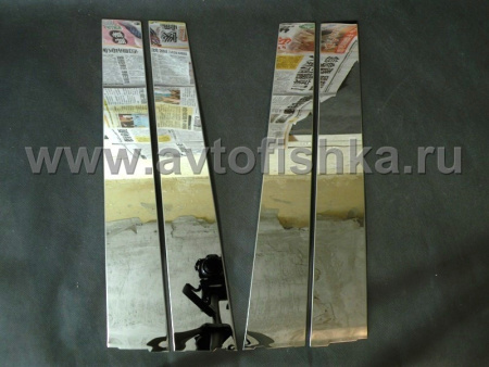 Toyota Land Cruiser Prado 150 (10-17) накладки на стойки дверей из нержавеющей стали, 10 предмета