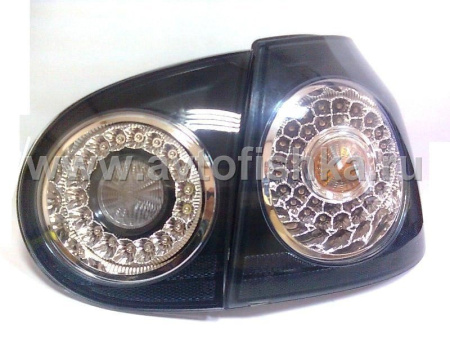 Volkswagen Golf 5 (03-) фонари задние светодиодные черные, комплект 2 шт.