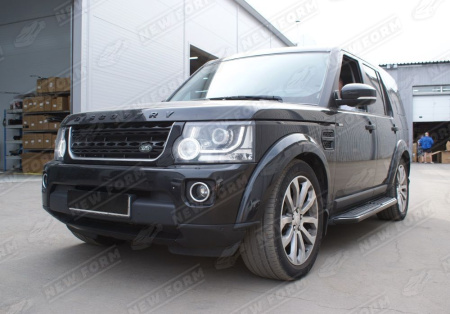 Land Rover Discovery 4 поколение (рестайлинг) 2013 - 2016 штатные пороги внешние черные