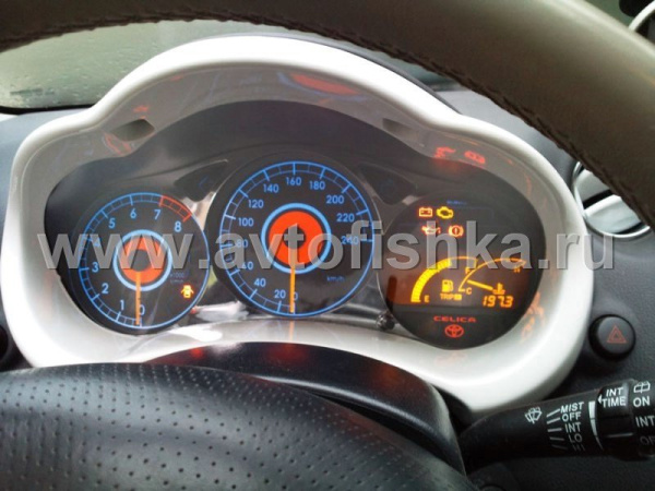 Toyota Celica (00-05) светящиеся шкалы приборов - накладки на циферблаты панели приборов