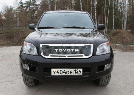 Toyota Land Cruiser Prado 120 (02-09)  накладки (реснички) на передние фары