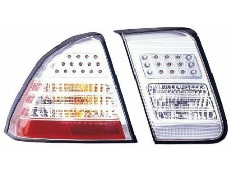 Honda Civic (03-05) 4 дв. седан фонари задние светодиодные хромированные, комплект 4 шт.