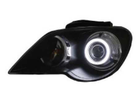 Chrysler Pacifica (2004-) линзовые черные передние фары тюнинг, комплект 2 шт.