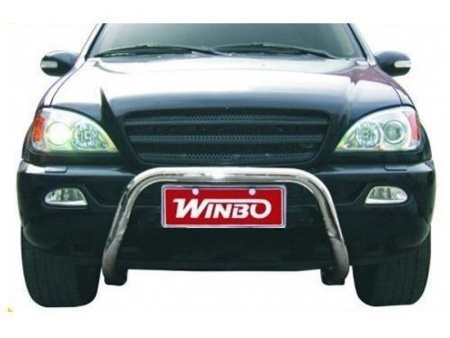 Mercedes-Benz W163 ML (98-05) защита переднего бампера, труба 63 мм из нержавеющей стали