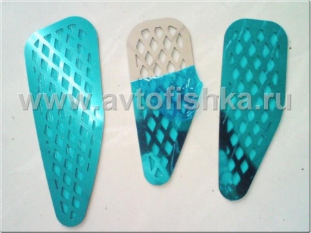 Toyota FJ Cruiser (07-) накладки на дефлекторы воздухозаборников под лобовым стеклом из нержавеющей стали, комплект 3 шт.