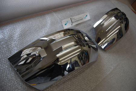 Toyota FJ Cruiser (07-) угловые защитные хромированные накладки заднего бампера, комплект 2 шт.