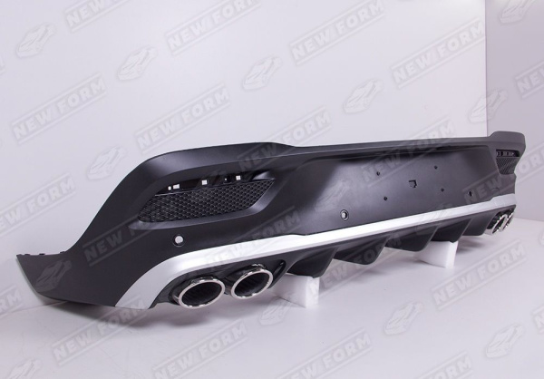 Mercedes-Benz GLE-Klasse C167 рестайлинг 2023 - н.в. Диффузор заднего бампера 5.3 AMG с хром насадками на глушитель