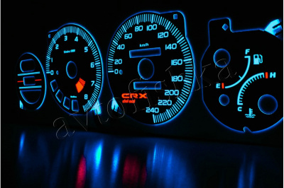 Honda CRX Del Sol светодиодные шкалы (циферблаты) на панель приборов - дизайн 1