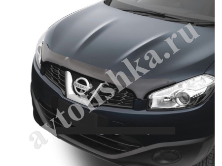 Дефлектор капота темный Nissan Qashqai 2010-