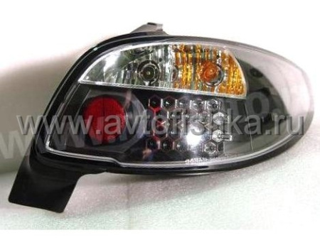 Peugeot 206 (98-) 3, 5 дв. фонари задние светодиодные черные, комплект 2 шт.