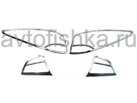 Hyundai Tucson ix35 (10-) накладки на задние фонари хромированные, комплект 2 шт.