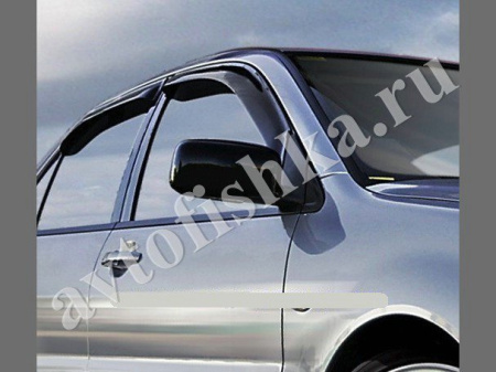 Дефлекторы боковых окон EGR 4 части тeмные Mitsubishi Lancer 9 2003-2006