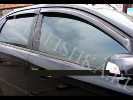 Дефлекторы боковых окон 4 части темные BREEZE Chevrolet Lacetti хэтчбек 2004-