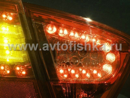BMW 3 E90 (05-) задние светодиодные фонари красно-тонированные, комплект 2 шт.