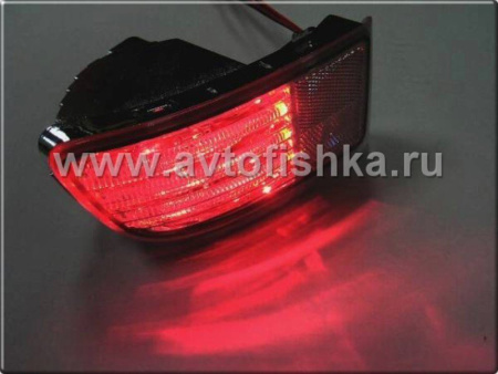 Toyota Land Cruiser Prado 120 (02-) фонари задние светодиодные хромированные, катафоты в задний бампер, комплект 2 шт.
