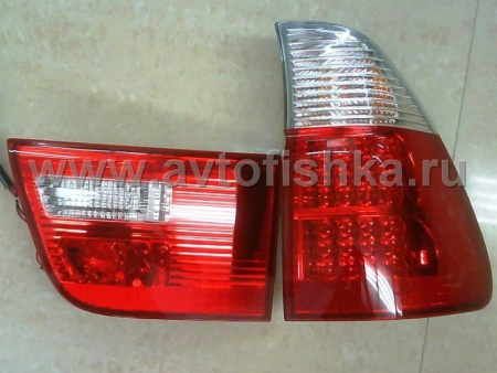 BMW X5 (98-06) фонари задние диодные красно-белые, комплект лев.+прав.