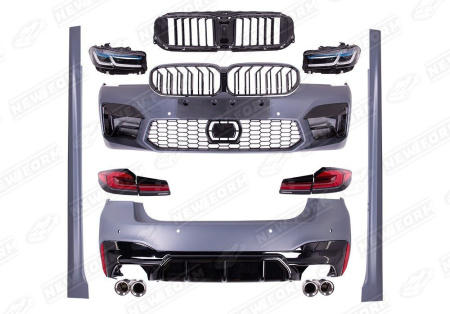 BMW 5 серия G30/G31 2016 - 2020 комплект рестайлинга М5 для переделки хром насадки