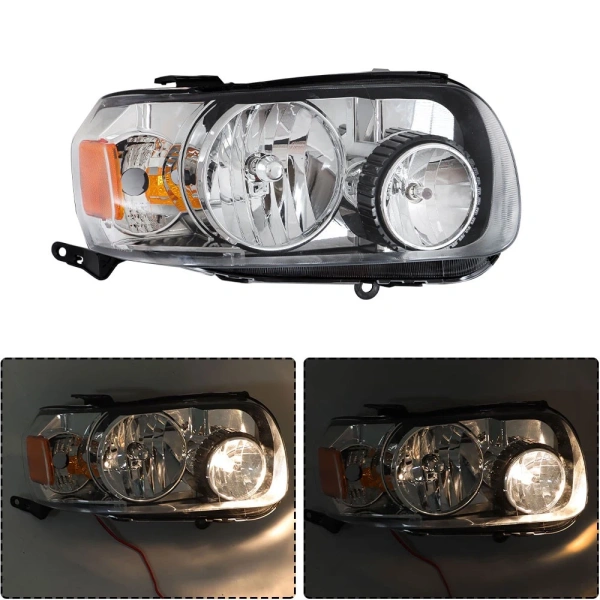 Ford Escape, Maverick (05-07) фары передние хромированные, комплект 2 шт.