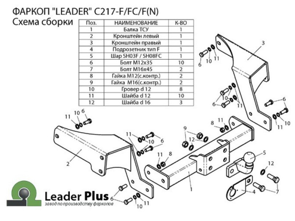 Chevrolet Captiva (06–/11–/13–) Фаркоп (тягово-сцепное устройство) (с нерж. пластиной)