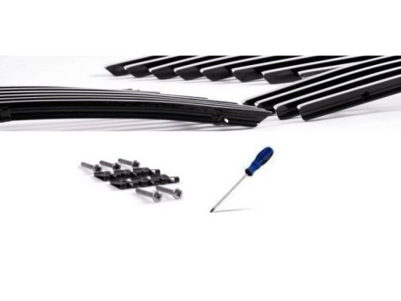 Chevrolet Cruze (09-) алюминиевая накладка на решетку переднего бампера, горизонтальный дизайн