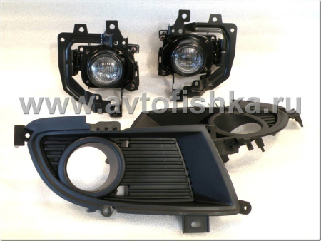 Mitsubishi Lancer 9 (03-05) фары передние противотуманные с черными рамками, комплект 2 шт.