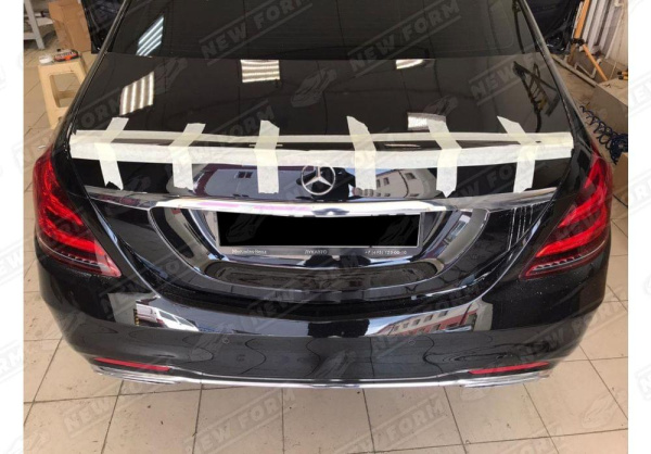 Mercedes-Benz S-Klasse W222 рестайлинг 2017 - 2020 Спойлер AMG черный