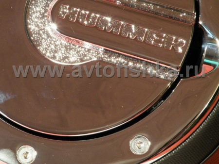 Hummer H3 (05-) корпус с хромированной крышкой лючка бензобака, с логотипом Hummer, оригинал GM