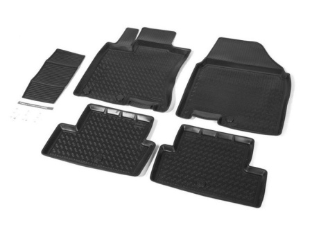 Nissan Qashqai (07–/10–) Коврики салона (полиуретан), чёрные
