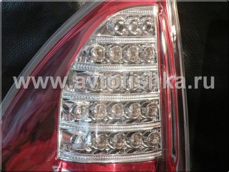 Toyota Land Cruiser Prado 120 (02-) фонари задние светодиодные вишневые с хромом, комплект 2 шт.