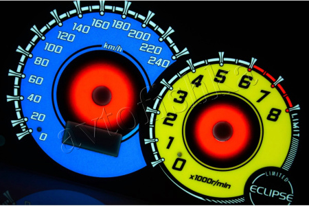 Mitsubishi Eclipse 3G светодиодные шкалы (циферблаты) на панель приборов